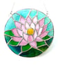 Waterlily Suncatcher Stained Glass 016 Pink Water Lily Flower Gift - Image 9
