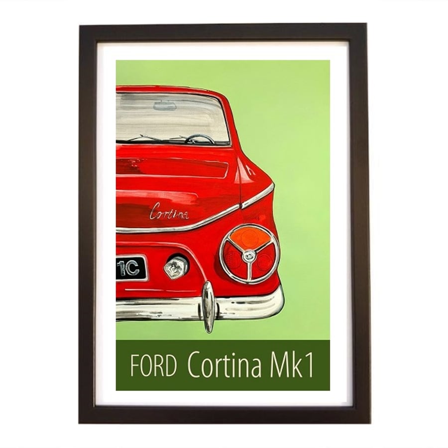 Ford Cortina Mk1 poster print by Susie West