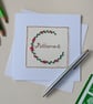 Retirement Card with Embroidered Flower Wreath - Image 1
