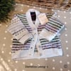 Baby Girl's Hand Knitted Cardigan with Merino Wool & Cotton 6-12 months
