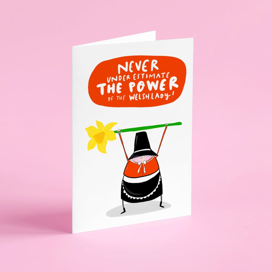 Strong Welsh lady card 