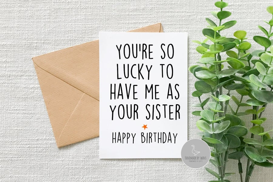 Funny birthday card, birthday card brother, birthday card sister, Sibling, birth