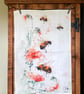 Bees & Poppies Tea Towel, Wildlife Art Tea Towel, 100% Cotton, Homeware, Textile