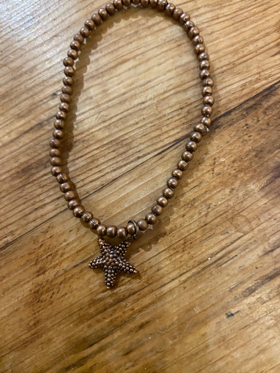 Antique Copper Starfish Bracelet (653)