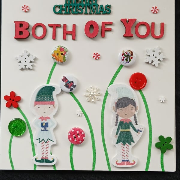 Handmade, both of you christmas card 