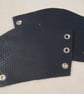 Small Pair Dark Navy Blue Textured Leather Bracers - FREE SHIPPING - Image 2