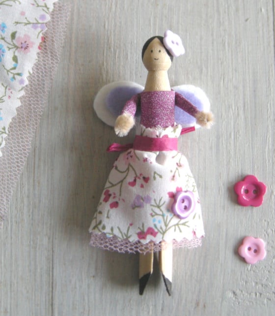 craft kit Make a spring fairy peg doll