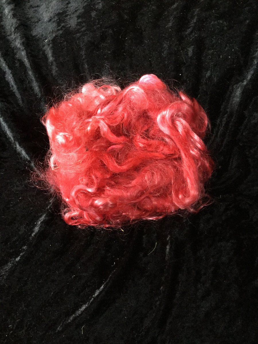 MoBair Kid Mohair Locks Hand Dyed Random Coral Pinks