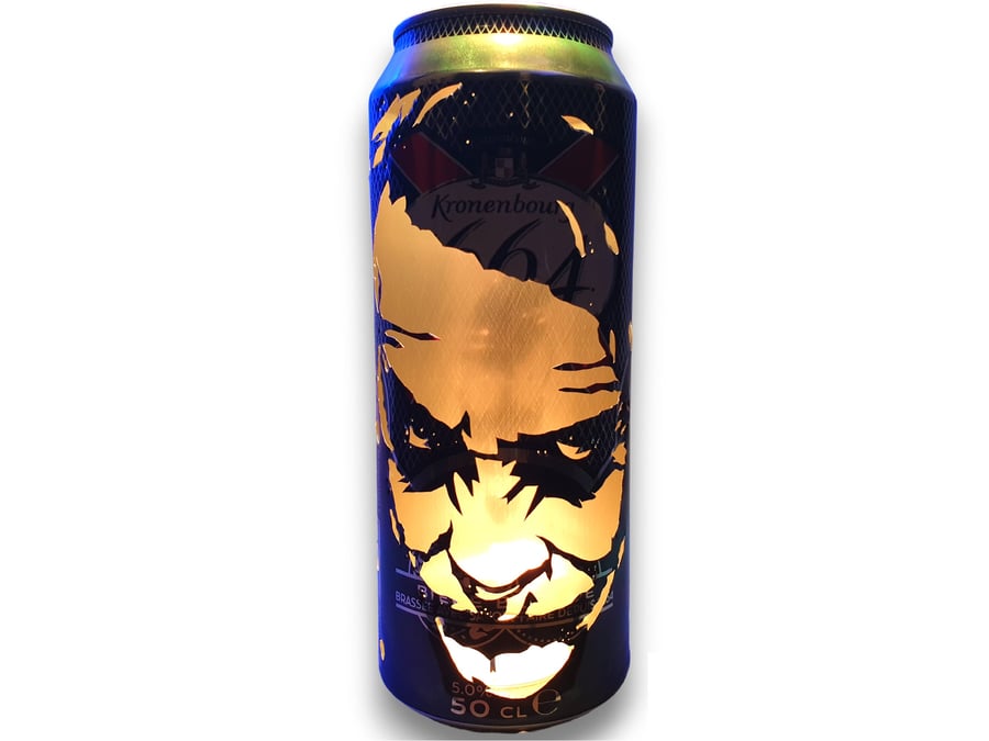 The Dark Knight 'Joker' Beer Can Lantern: Batman The Dark Knight Pop Art Lamp He