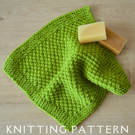 Washcloth Knitting Pattern Cotton Wash Cloth Dishcloth Design 4 PDF PATTERN ONLY