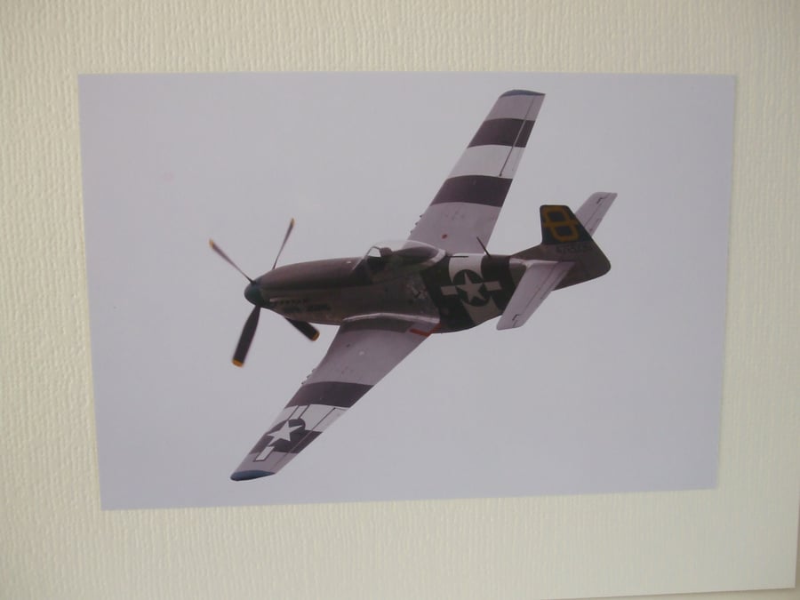 Photo of an American Mustang aeroplane.