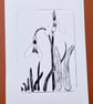 Snowdrop Original Print, A5 size - Image 2