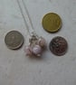 shades of pink sterling silver gemstone necklace, silver & rose quartz necklace - Image 7