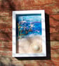 Coastal Art Needle felted and hand embroidered  framed picture - Seashore Scene - Image 4