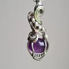 Handmade Natural Brazilian Amethyst & 925 Silver Necklace Pendant Chain Gift Box