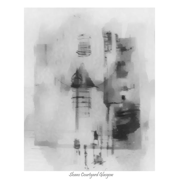 Sloans Courtyard Glasgow Abstract, Fine Art Print