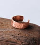 Copper Ear Cuff - Hammer Textured - 3mm 