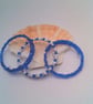Set of 3 Stacking Memory Wire Cuff Bracelets, Stacking Bracelets, Blue Bracelets - Image 3