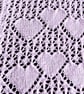 Hand Knitted Lilac Baby Shawl with Heart Lace and Ruffle Edge - Image 5