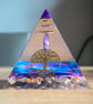 11cm Amethyst Orgonite Resin Pyramid