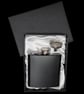 Personalised 8oz Stainless Steel Hip Flask Gift Set - both side personalisation. - Image 2