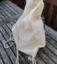 Steampunk Cat Rucksack Bag Linocut Hand Printed Cream  - Image 4
