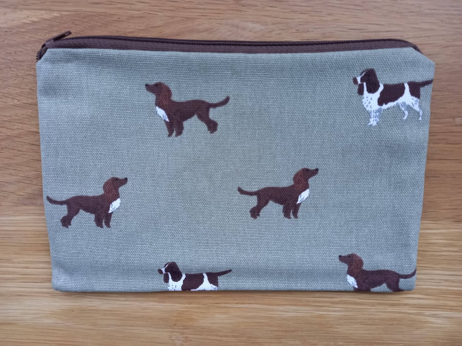 Spaniel Storage pouch - ideal gift  make up bag or pencil case