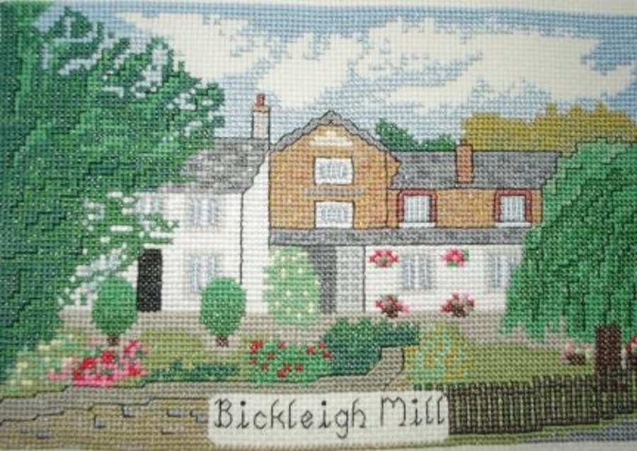 Bickleigh Mill in Devon cross stitch chart