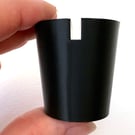 Set of 4 Black Christmas tree pots, fused glass display stands, 4mm slot