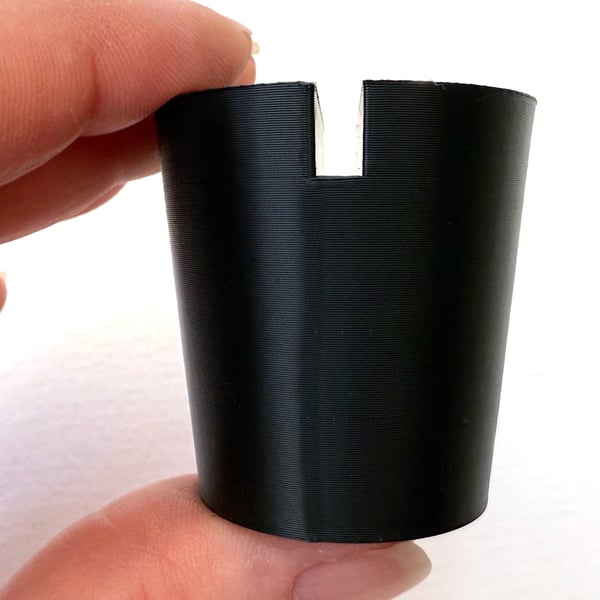 Set of 4 Black Christmas tree pots, fused glass display stands, 4mm slot