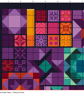 328 - Patchwork Quilt Block Cross Stitch Pattern: Ocean Coral Folk Art (PDF) - Image 5