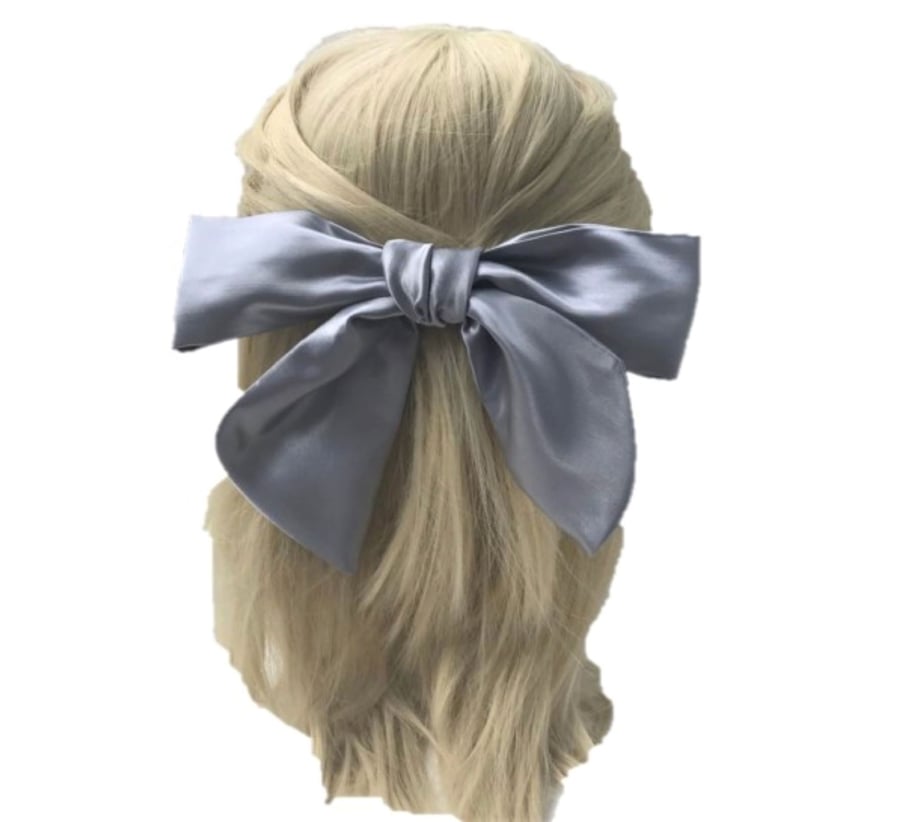 Satin lager women’s hair bow, French barrette for Women, women hair accessory 