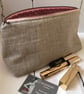 Large Linen Make Up Bag - Image 3