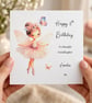 Personalised Ballerina Fairy Birthday Card For Her Happy Birthday Daughter Niece - Image 2