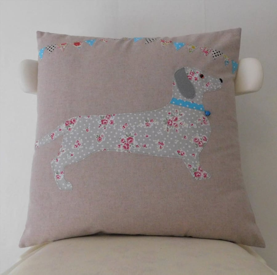Dachshund cushion cover,housewarming gift,decorative dog cushion