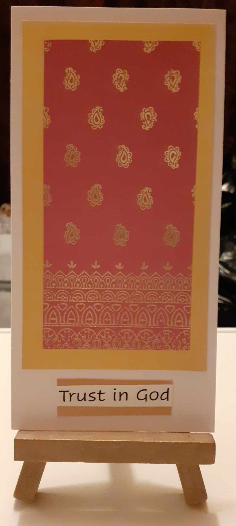 Gold Border Christian Card