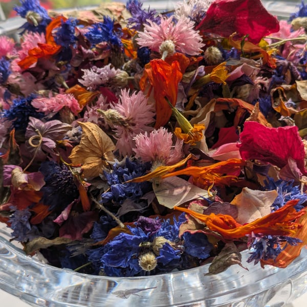 Potpourri made from organic home grown dried flowers.   
