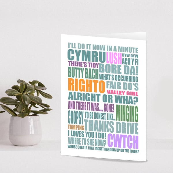 'Welsh Sayings' card