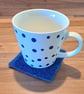 Coaster with anti-slip feet - blue, purple, and green mix (Pattern 1) - Image 2