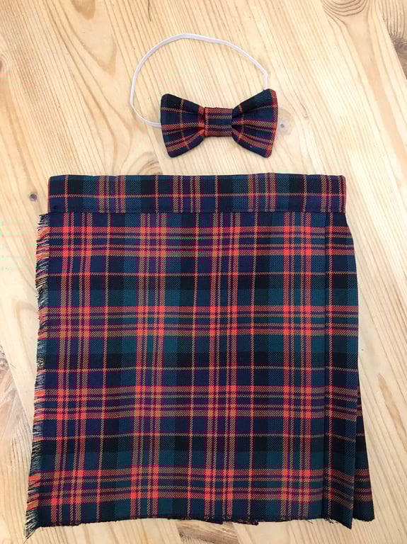 MacDonald Tartan Kilt and Bow Tie for babies , children