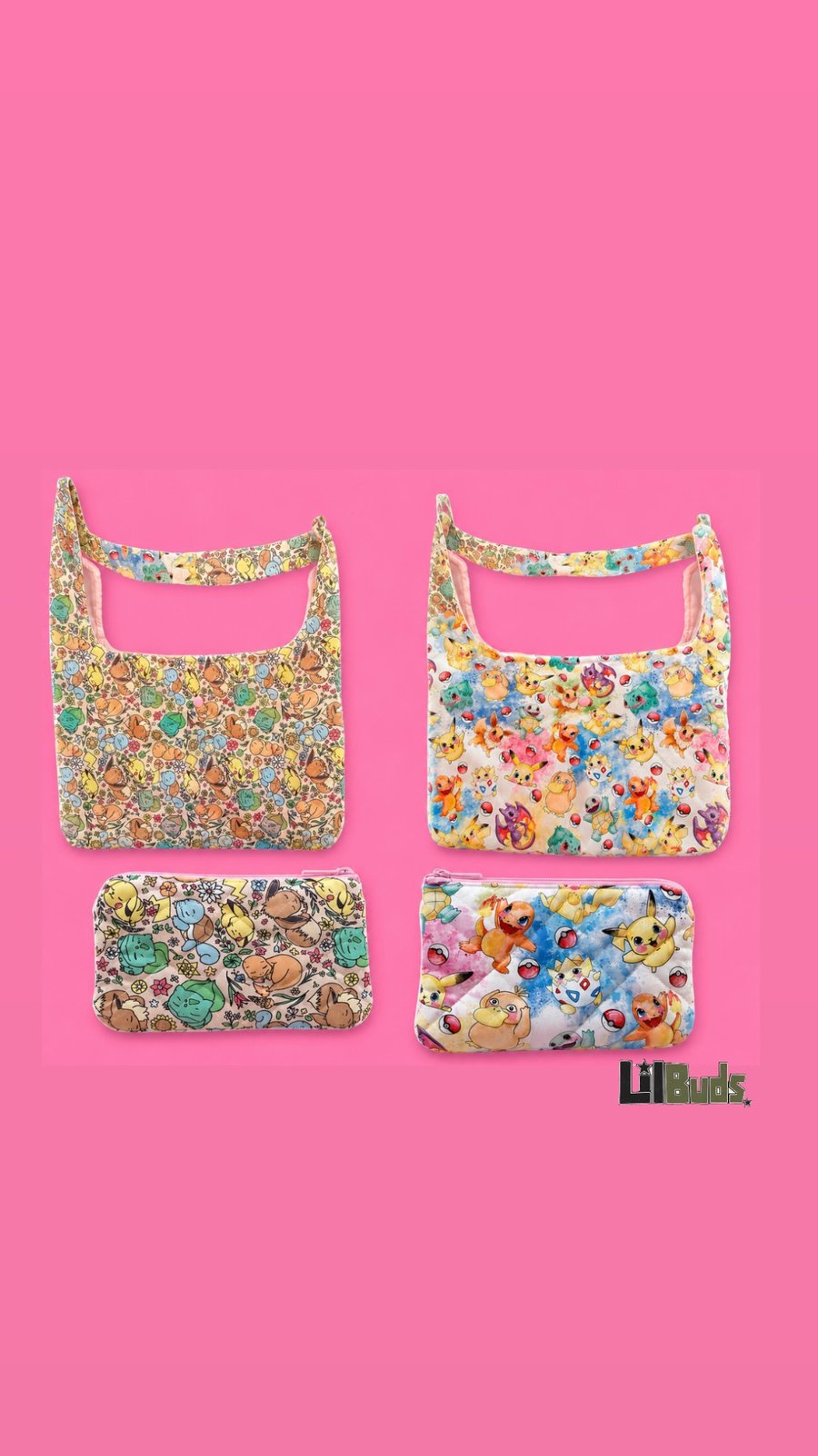 Quilted handbag with matching purse 
