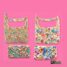 Quilted handbag with matching purse 