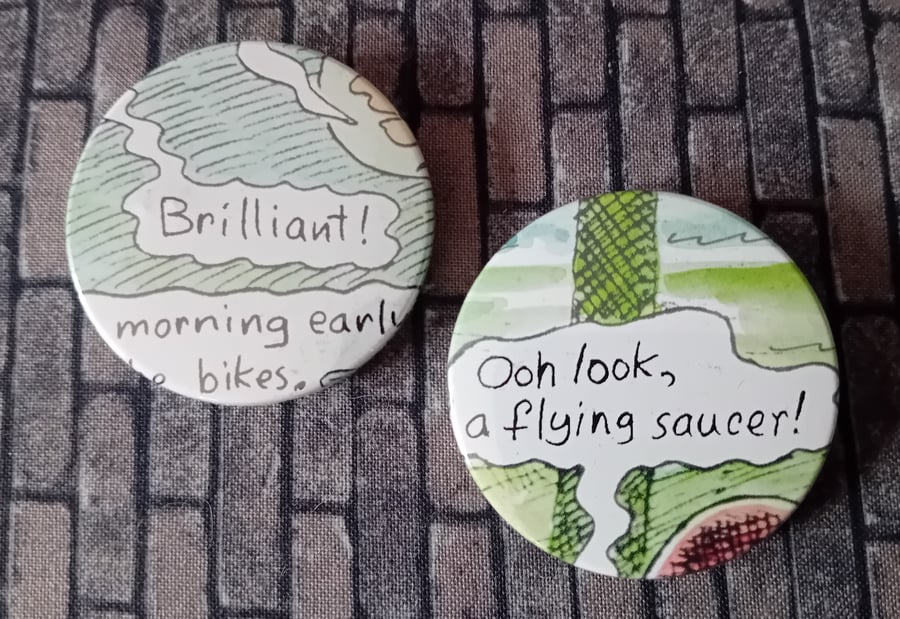Picture Book  Badge - Speech Bubbles Hand Drawn