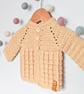 Merino Wool Baby Cardigan Light Yellow 