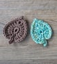 Leaf coaster, chunky mat, cotton coasters, plant lovers gift - Image 7