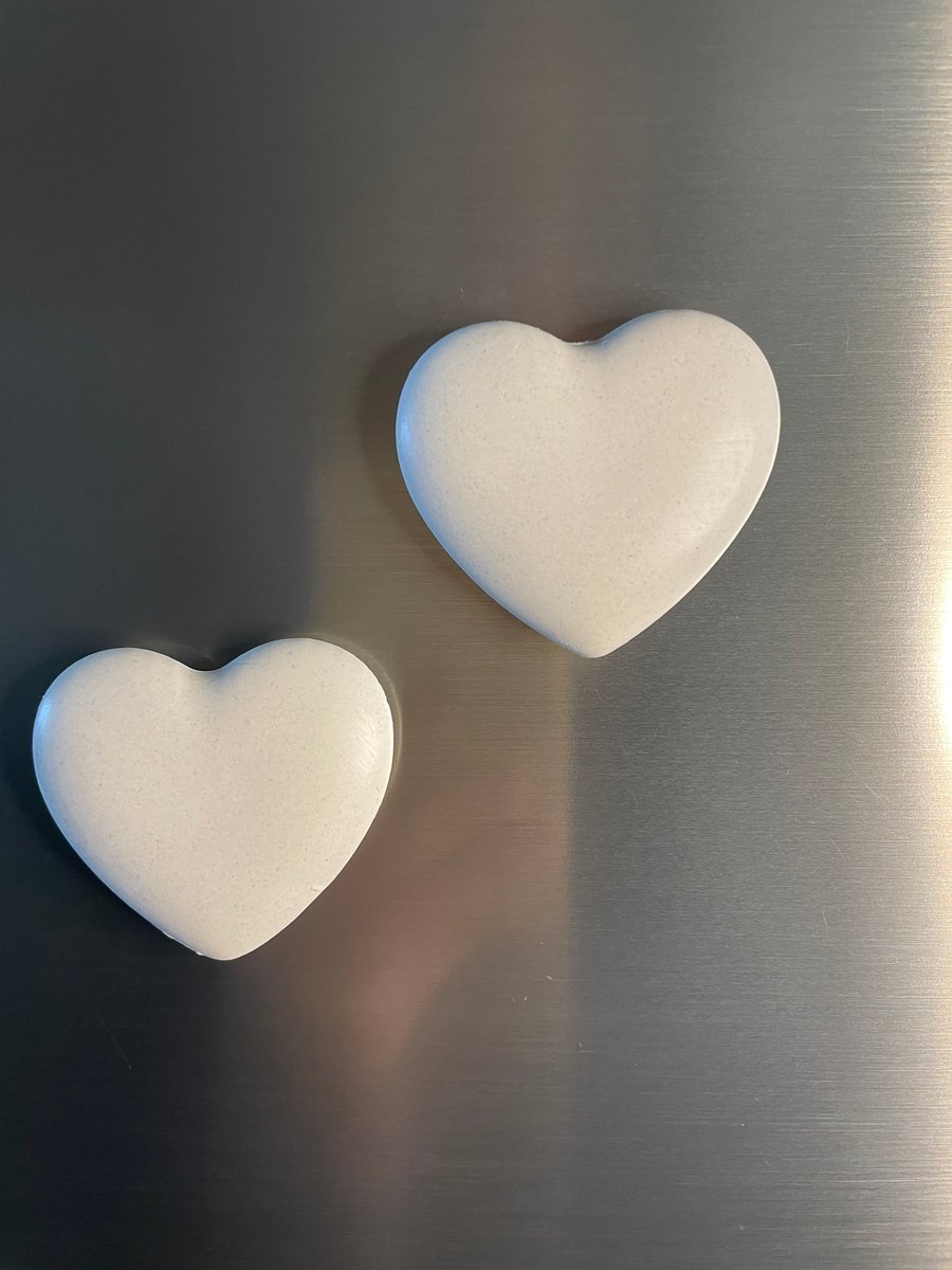 White heart magnets