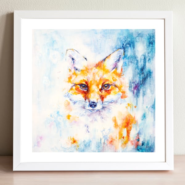 Fox - Shades of Nightfall -  watercolour print
