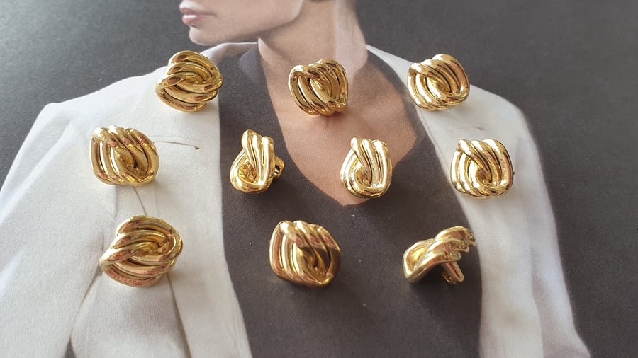 12.5mm 20L Gold TWIST Buttons