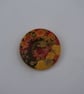 Buttons Wooden Set of Five Flower Patterned - Image 4