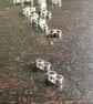 Butterfly scroll earring backs recycled silver - replacement earring backs  - Image 2